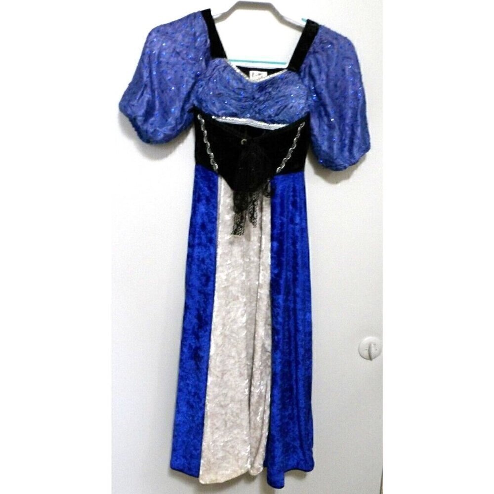 WIZARD'S WARDROBE blue renaissance faire princess dress little girls size S 5/6